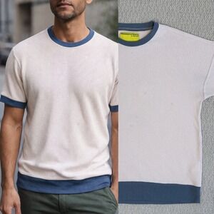 Descendant of Thieves Relaxed Fit Waffle Knit Short Sleeve Tee, Pink Mens 2XL